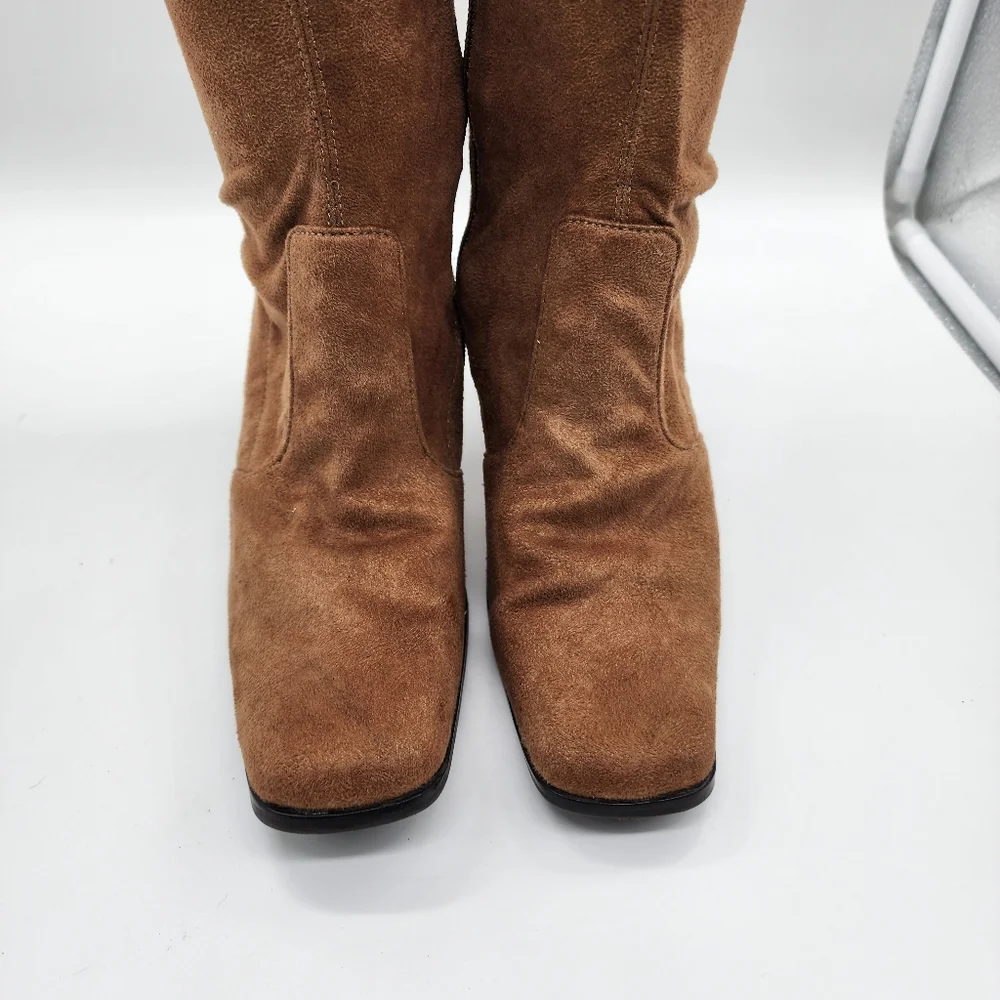 Etienne Aigner Historia Square Toe Heeled Sock‎ Boots Size 6 - Picture 6 of 14